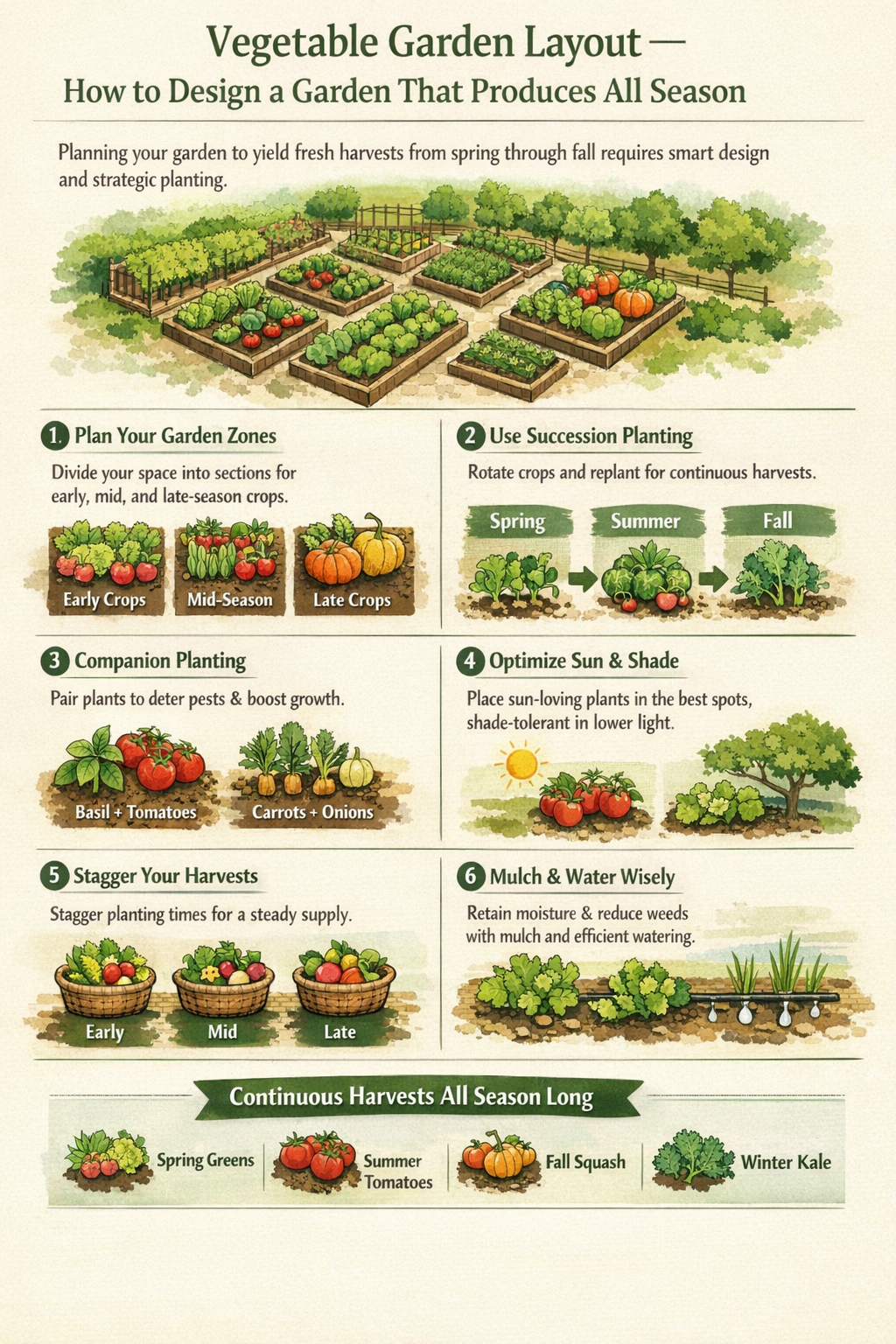 GardenGlove.com vegetable garden layout diagram