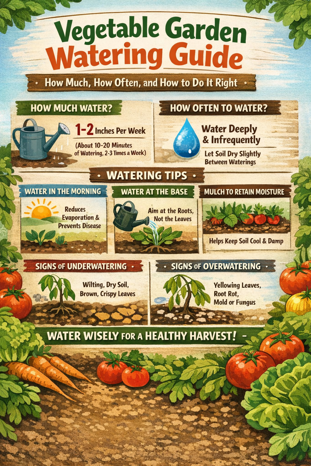 GardenGlove.com vegetable garden watering guide