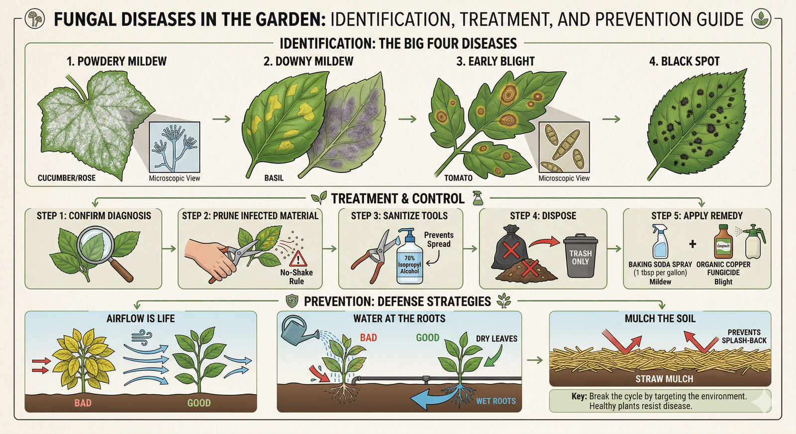 diagram for Fungal Diseases in the Garden: Identification, Treatment, and Prevention Guide