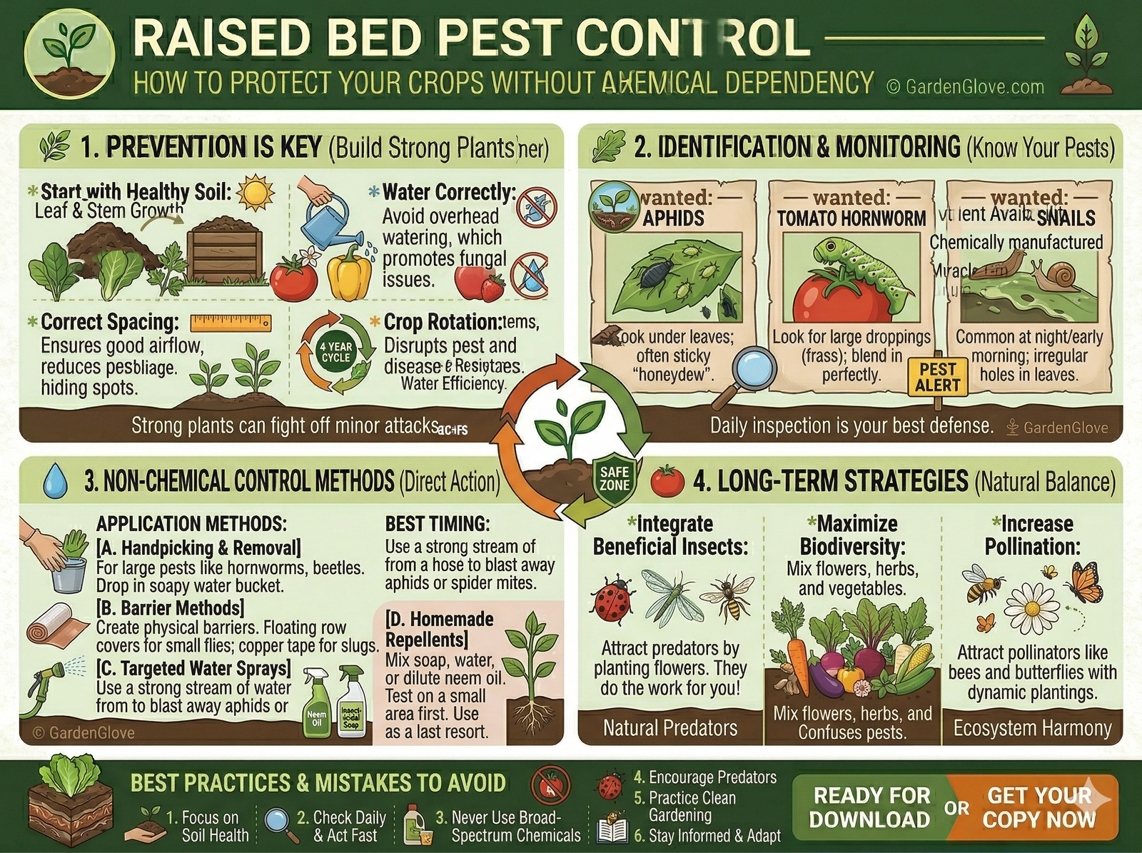 GardenGlove.com raised bed pest control without chemicals