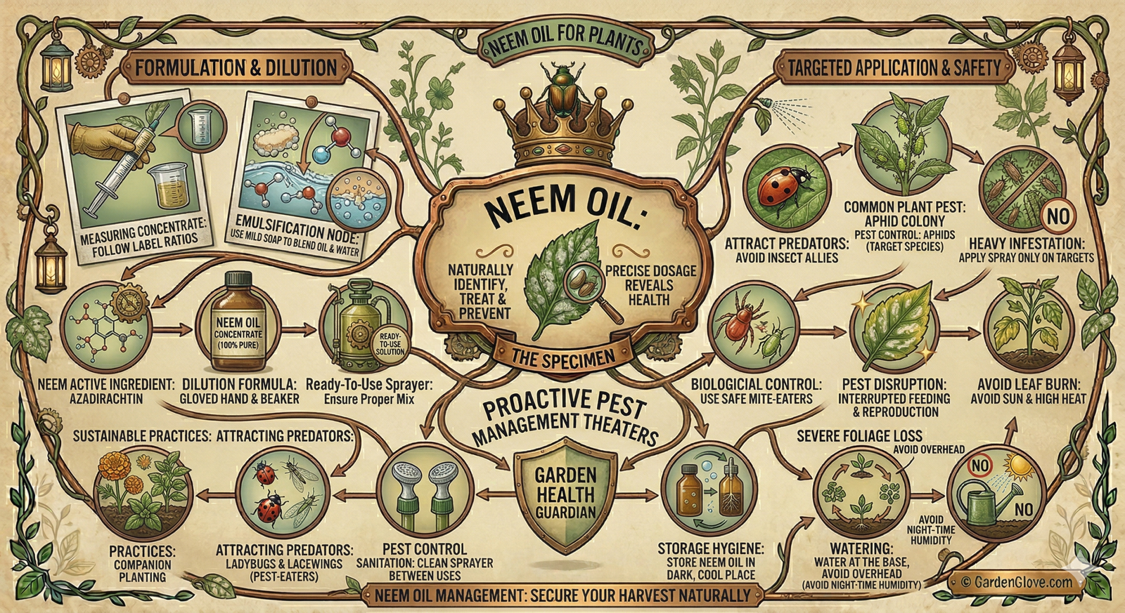 GardenGlove.com Neem Oil, naturally identify treat and prevent