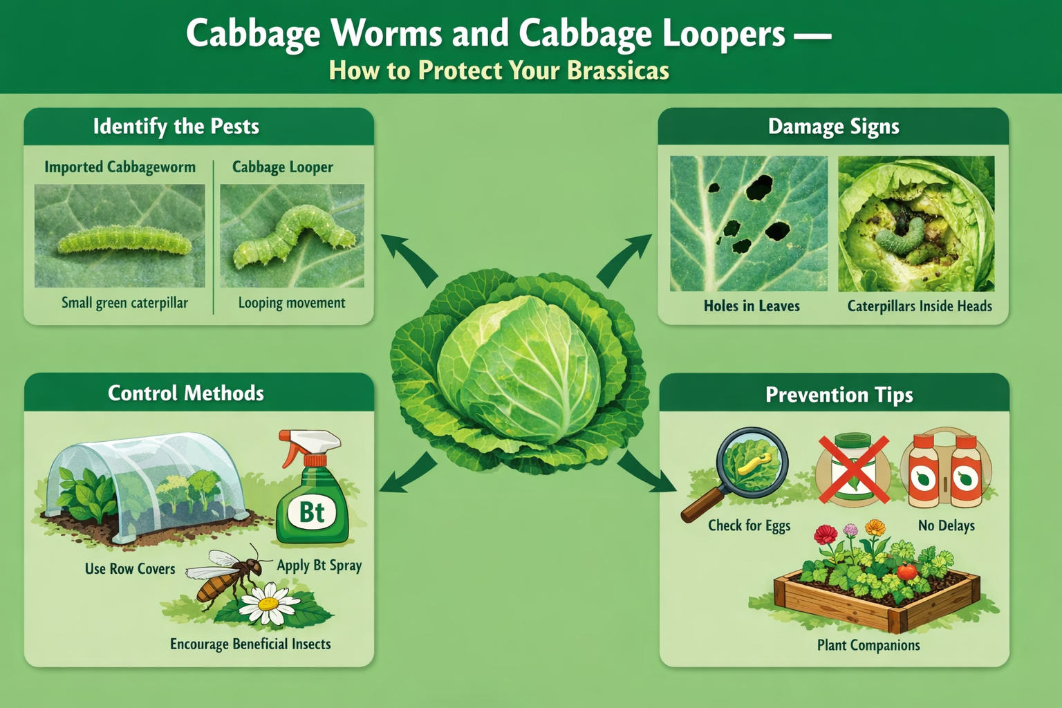 GardenGlove.com Cabbage worms and how to treat them
