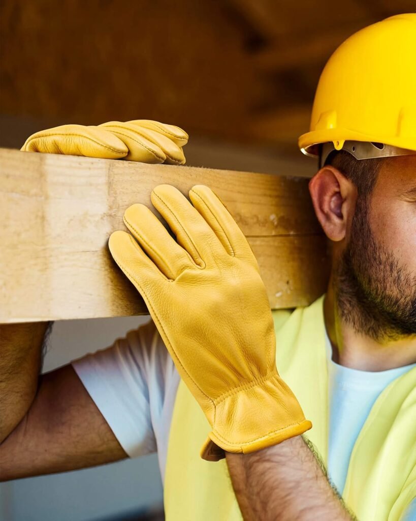 Ozero Leather Garden Gloves